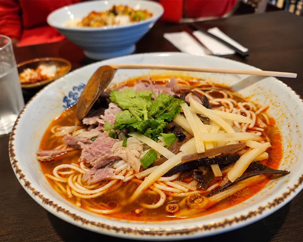 Asian dish presented for sharing